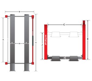 Challenger 44030EAR HD Ex-Length 4-Post Hydraulic Alignment Lift 30,000 - New Black Color - Image 9