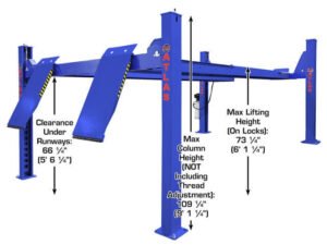 Atlas® Platinum PVL14OF-EXT ALI Certified Open Front 4 Post Alignment Lift 14,000 lbs - Image 3