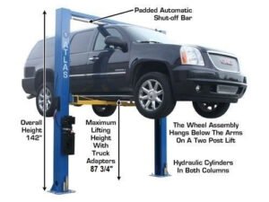 Atlas® 9OHSC-SS Symmetric 2 Post Lift 9,000 lbs - Image 2