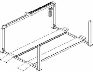 Whip Industries WFP12R-E Extended Length Four Post Car Lift 12,000 lb. Capacity - Image 2
