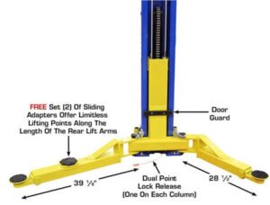 Atlas® 9KOH Symmetric/Asymmetric 2 Post Lift 9,000 lbs - Image 11