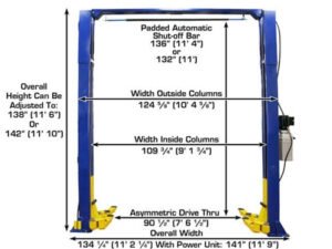 Atlas® 9KOH Symmetric/Asymmetric 2 Post Lift 9,000 lbs - Image 5